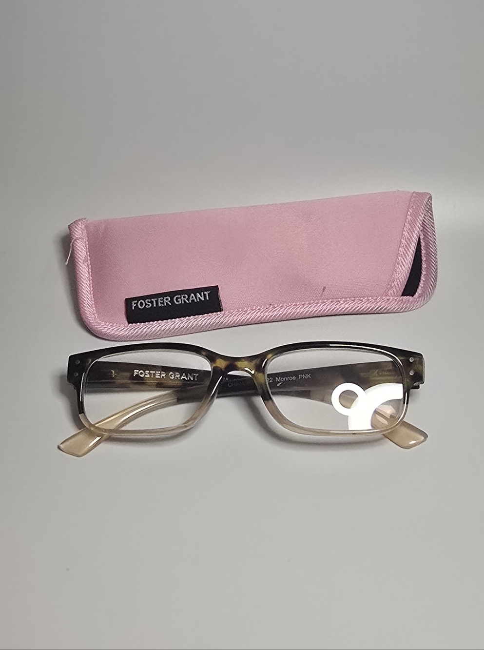Foster Grant Rectangular Reading Glasses in Pink/Brown ÷2.50